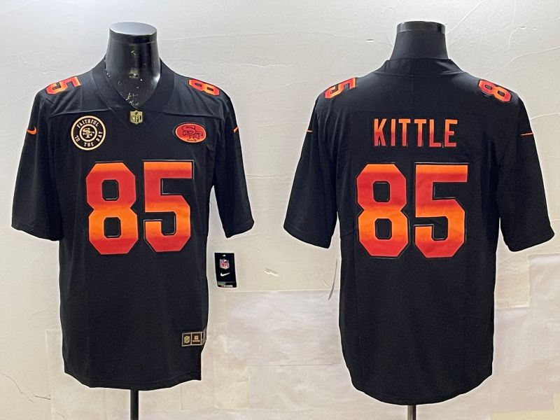 Men San Francisco 49ers #85 Kittle Black Fashion 2025 Nike Limited NFL Jersey style 3